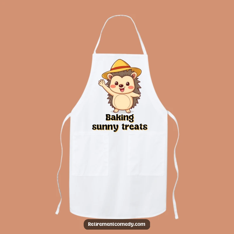 Funny Hedgehog Apron: Cheerful Sun Hat for Sunny Kitchens