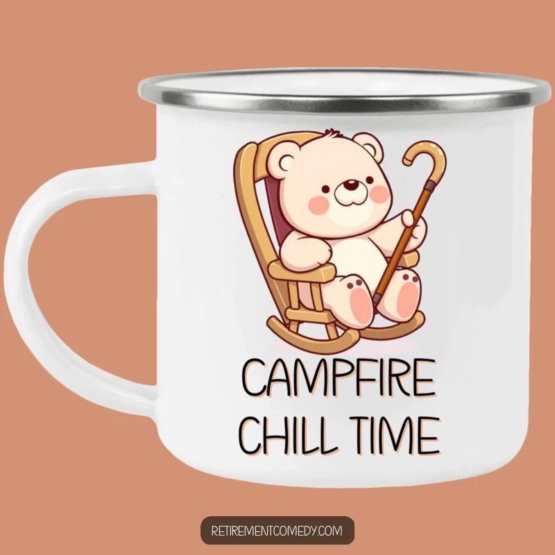 Funny Bear Rocking Chair Camping Mug: Relaxed, Rugged Gear for Downtime