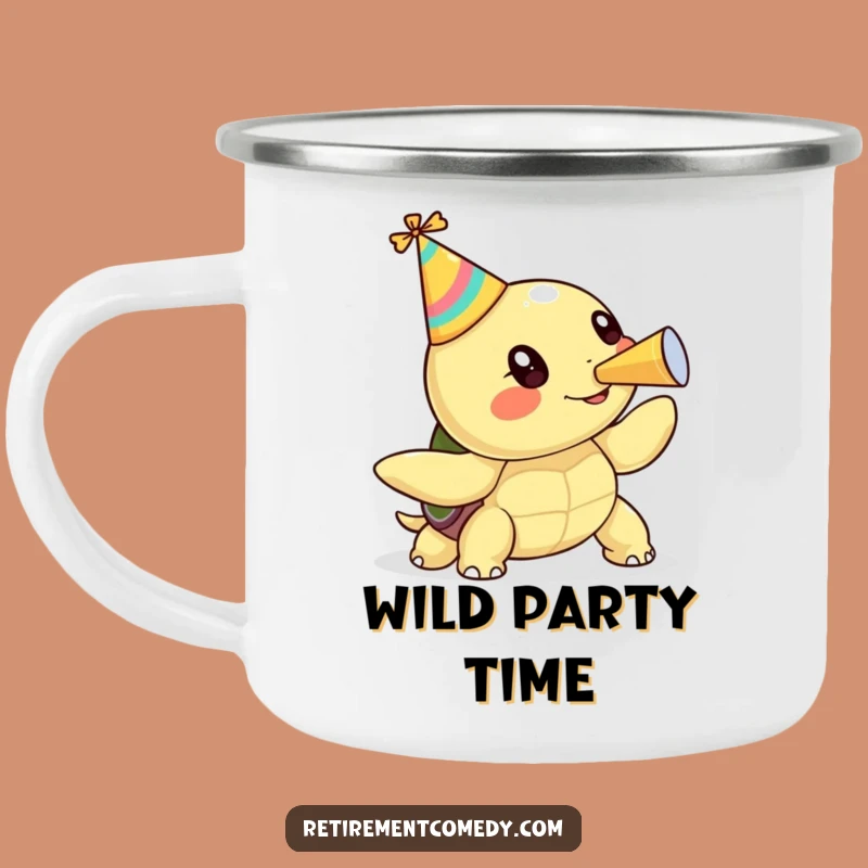 Funny Kawaii Turtle Camping Mug: Outdoor Party Gift