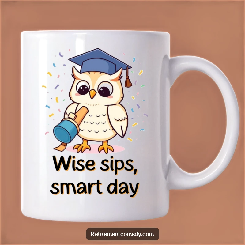 Funny Kawaii Owl Graduation Mug: Achievement Celebration Gift