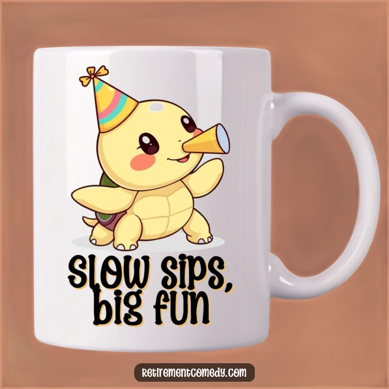 Funny Kawaii Turtle Party Mug: Cheerful Celebration Gift