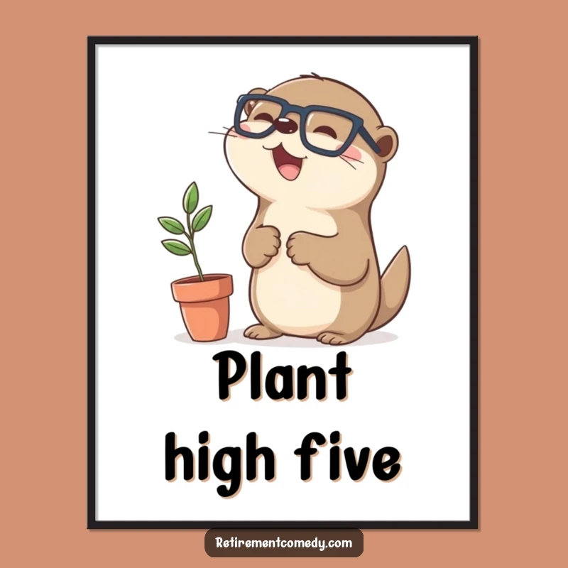 Funny Kawaii Otter Poster: Adorable Wall Art Gift