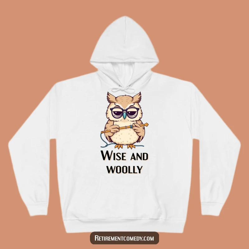 Funny Wise Owl Hoodie - Cozy Knitting Scholar, Perfect Humorous Gift