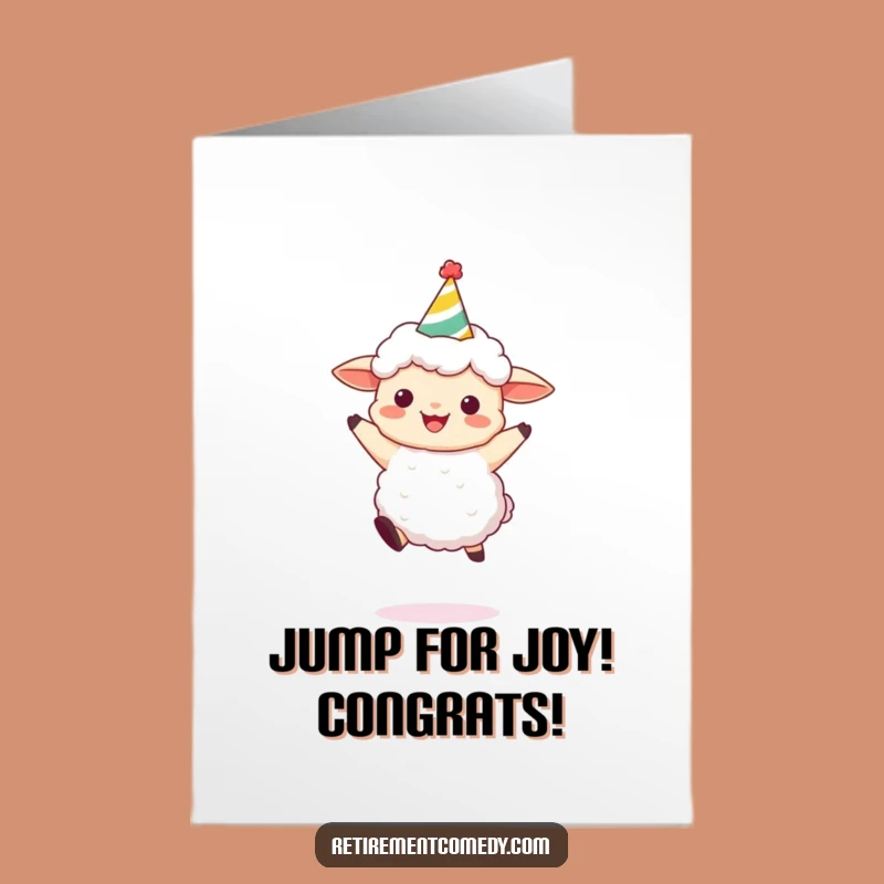 Free Printable Sheep Party Card: Funny Congrats Downloadable Gift for Wins