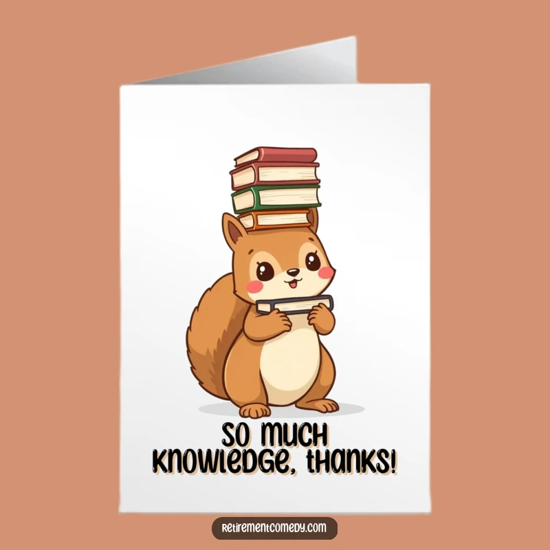 Funny Free Printable Thank You Card: Squirrel's Bookish Gratitude - Downloadable!