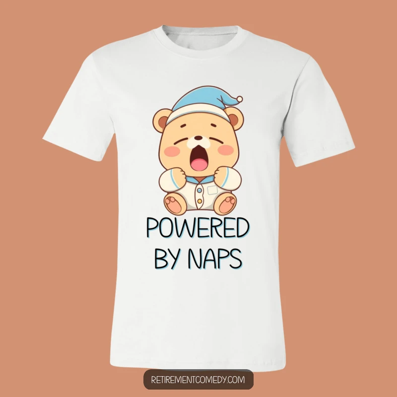 Funny Pajama Bear T-Shirt: Sleepy Yawn and Nightcap for Comfort