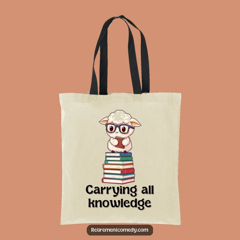 Funny Sheep Book Tote Bag: Carry Your Smarts Everywhere!